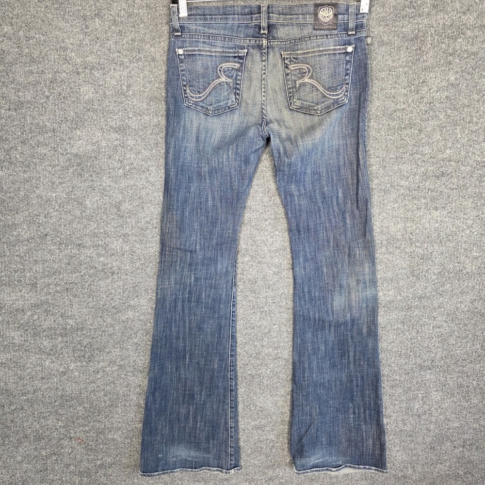 Rock & Republic Jeans Womens 28 Flare Low Rise Y2K Denim Boot Cut Embroidered - Picture 4 of 10